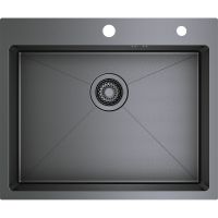 Товар: Кухонная мойка Raglo 60 Графит матовый арт-R701.6050.09 - фото 1 Кухонная мойка Raglo 60 Графит матовый арт-R701.6050.09 — фото 1, Кухонные мойки