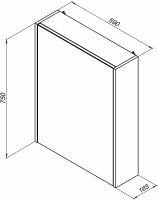 Зеркальный шкаф Aquanet Палермо 60 Белый арт-203939 — фото 14, Зеркальные шкафы в ванную