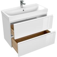 Тумба под раковину Cersanit Moduo Slim 80 подвесная Белая арт-64126 — фото 4, Тумбы под раковину