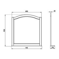 Зеркало ASB-Woodline Модерн 105 Рошфор с Белой патиной арт-11231 — фото 4, Зеркала в ванную комнату