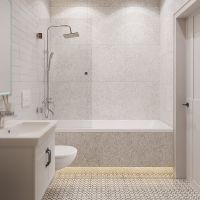 Шторка на ванну STWORKI Ольборг 70 профиль Хром глянцевый стекло прозрачное арт-583125 — фото 3, Шторки для ванной распашные