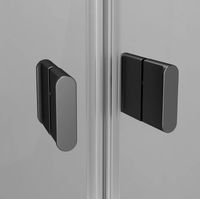 Душевой уголок AM.PM X-Joy Twin Slide 80х80 профиль Черный матовый стекло прозрачное арт-W88E-205-080BT64 — фото 8, Душевые уголки четверть круга