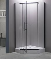 Душевой уголок Esbano ESR-7160B 90x90 профиль Черный матовый стекло прозрачное арт-ESUGR7160B — фото 3, Душевые уголки трапеция