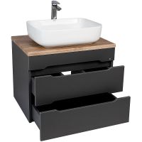 Тумба под раковину VIANT Марсель 66 подвесная Графит арт-VMAR66NG-T2YP — фото 3, Тумбы под раковину