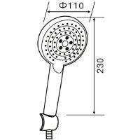 Душевой гарнитур Orange Style Белый арт-LM53w — фото 9, Душевые гарнитуры на держателе