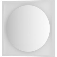 Зеркало Defesto Eclipce 60х60 с подсветкой 12W-4500К/в багетной раме/Без выключателя/Нейтральный белый свет/Белая рама арт-DF 2226 — фото 1, Зеркала в ванную комнату