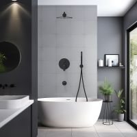 Душевая система Aquatek Бетта Черная матовая арт-AQ1173MB — фото 8, Встраиваемые душевые комплекты