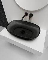 Раковина-чаша Abber Kristall 60 Черная арт-AT2805Onyx — фото 4, Раковины накладные