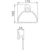 Кольцо для полотенец Haiba Хром арт-HB1604-2 — фото 2, Полотенцедержатели