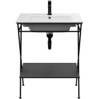 Консоль под раковину Kerama Marazzi Piano Next 65 PIA.N.65\BLK Черная матовая арт-PIA.N.65\BLK — фото 1, Консоли для раковины