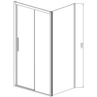 Душевой уголок Vincea Soft 140x90 профиль Черный стекло прозрачное арт-VSR-3SO9014CLB — фото 3, Прямоугольные душевые уголки