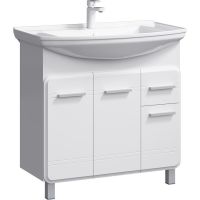 Тумба под раковину Aqwella Корсика 85 Т8м Белая арт-KOR0108 — фото 1, Тумбы под раковину