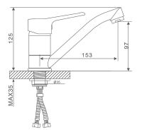Смеситель для кухни Gappo G36 Хром арт-G4536 — фото 13, Смесители для кухни
