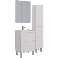 Шкаф пенал Lemark Veon 35 подвесной Белый глянец арт-LM01V35P — фото 6, Пеналы для ванной комнаты