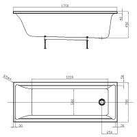 Акриловая ванна Aquatek Eco-friendly Лайма 170х70 без панелей, каркаса и слив-перелива арт-LAI170-0000001 — фото 4, Акриловые ванны