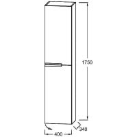 Шкаф пенал Jacob Delafon Nona 40 подвесной Белый глянцевый арт-EB1983RRU-G1C — фото 5, Пеналы для ванной комнаты