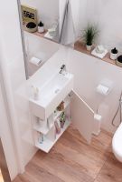 Тумба с раковиной 1MarKa Stretto 50П подвесная Белый глянец арт-У94716 — фото 3, Тумбы с раковиной