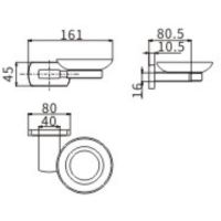 Мыльница CeramaLux Azzuro Черная Золото арт-95604 — фото 2, Мыльницы