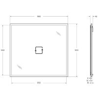 Зеркало Cezares Tiffany 100 с подсветкой Verde opaco с системой антизапотевания арт-45088 — фото 3, Зеркала в ванную комнату