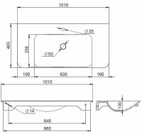 Раковина AM.PM Sensation 100 Белая арт-M30WPC1001WG — фото 3, Раковины встраиваемые сверху