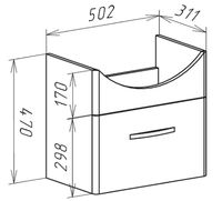 Тумба под раковину Bellezza Анкона 55 подвесная Белая арт-4639608090012 — фото 5, Тумбы под раковину
