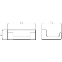 Двойной крючок Rav Slezak Nil Золотистый арт-NLA0102Z — фото 2, Крючки для полотенец