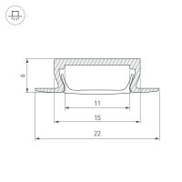 Профиль алюминиевый Arlight встраиваемый Коричневый арт-017655 — фото 3, Профили для светодиодных лент