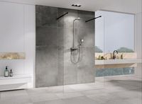 Душевая перегородка Abber Immer Offen 120 профиль Черный стекло прозрачное арт-AG68120B8 — фото 3, Душевые перегородки