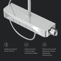 Душевая система AM.PM Func с термостатом Хром арт-F078F300 — фото 15, Душевые стойки