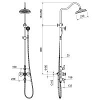 Товар: Душевая система Aquatek Классик с термостатом Хром арт-AQ2563CR - фото 5 Душевая система Aquatek Классик с термостатом Хром арт-AQ2563CR — фото 5, Душевые стойки