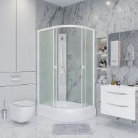 Душевая кабина Niagara Promo 90x70 L без гидромассажа арт-P90/70/26L/MT/BK — фото 1, Душевые кабины