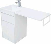 Тумба с раковиной Aquanet Токио 110 L Белая арт-239204 — фото 5, Тумбы с раковиной