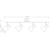 Потолочный светильник Artelamp Falena Белый Античная бронза Черный арт-A3117PL-4BK — фото 4, Споты
