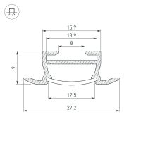Профиль алюминиевый Arlight встраиваемый Серебристый арт-016936 — фото 4, Профили для светодиодных лент