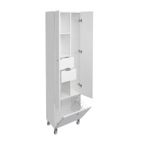 Шкаф пенал Aquaton Симпл 54 Белый арт-1A137403SL010 — фото 2, Пеналы для ванной комнаты