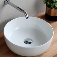 Раковина-чаша Scarabeo Glam 33 Белая арт-1808 — фото 1, Раковины накладные