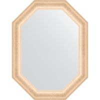 Зеркало Evoform Octagon 65x85 в багетной раме - Старый гипс 82 мм арт-BY 7143 — фото 1, Зеркала в ванную комнату