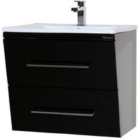 Тумба под раковину Bellezza Берта 75 подвесная Черная арт-4635212510045 — фото 1, Тумбы под раковину