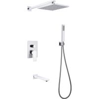 Душевая система Abber Weiss Insel Белая Хром арт-AF8017W — фото 1, Встраиваемые душевые комплекты