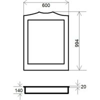 Товар: Зеркало Orange Classic 60 Орех арт-F7-60ZE1 - фото 4 Зеркало Orange Classic 60 Орех арт-F7-60ZE1 — фото 4, Зеркала в ванную комнату