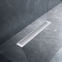 Душевой лоток AM.PM MasterFlow 50 с решеткой Хром матовый Cut Gradient арт-W01SC-P11-050-01SB — фото 5, Душевые лотки