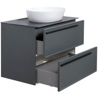 Тумба под раковину La Fenice Elba 80 подвесная Серая матовая арт-FNC-01-ELB-G-80-2 — фото 3, Тумбы под раковину