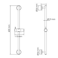 Товар: Душевая штанга WasserKRAFT Черная матовая арт-A317 - фото 2 Душевая штанга WasserKRAFT Черная матовая арт-A317 — фото 2, Штанги для душа