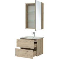 Комплект мебели для ванной Aquanet Алвита New 60 подвесной Дуб веллингтон белый арт-274209 — фото 4, Комплекты мебели для ванной