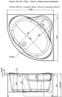 Акриловая ванна Aquanet Palau 140x140 без гидромассажа арт-205535 — фото 7, Акриловые ванны