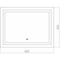 Зеркало Creto Amelia 80 с подсветкой с сенсорным выключателем арт-2-800600A — фото 3, Зеркала в ванную комнату