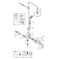Душевая система Grohe Tempesta Cosmopolitan Хром арт-26224001 — фото 4, Душевые стойки