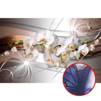 Фреска Ortograf 3D 6690 Фактура бархат серебро FX-S Флизелин (4,2*2,7) Разноцветный, Цветы/Абстракция арт-6690 (бархат серебро FX-S) — фото 1, Фрески