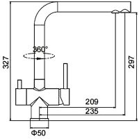 Смеситель для кухни Frap H899 Сатин арт-F43899-3 — фото 10, Смесители для кухни