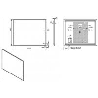 Зеркало Esbano 100 с подсветкой с подогревом и инфракрасным выключателем арт-ESMI2632KD — фото 3, Зеркала в ванную комнату